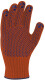 Перчатки рабочие Doloni Лайт трикотажные с покрытием ПВХ оранжевые