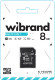 Карта памяти Wibrand microSDHC 8 ГБ с SD-адаптером