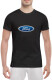 Футболка мужская Globuspioner классическая Ford Big Logo черная принт спереди XXL