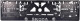 Комплект рамок номерного знака Poputchik 24-015 черный Skoda