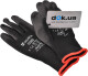 Перчатки рабочие Würth Black PU трикотажные с полиуретановым покрытием черные S (7