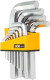 Набор ключей шестигранных JCB JCB-5137S 1/16"-3/4" 13 шт