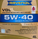 Моторна олива Ravenol VDL 5W-40 4 л на Peugeot 107