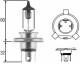 Автолампа Behr Hella Standard H4 P43t-38 75 W прозрачная 8gj002525251