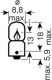 Автолампа Osram Original T3W BA9s 3 W прозрачная 3894