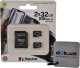 Карта памяти Kingston Canvas Select Plus 2x microSDHC 32 ГБ с SD-адаптером