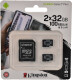 Карта памяти Kingston Canvas Select Plus 2x microSDHC 32 ГБ с SD-адаптером