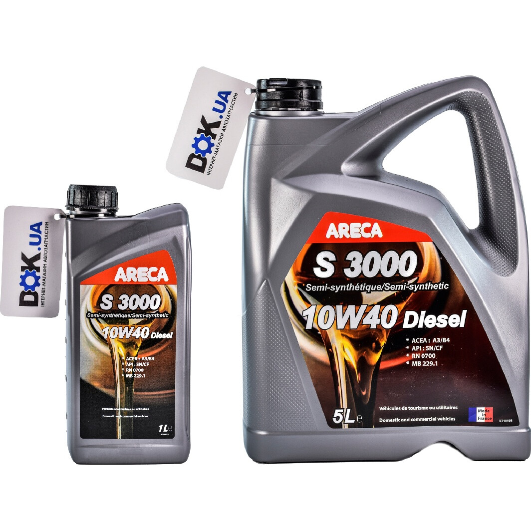 Моторное масло Areca S3000 Diesel 10W-40 на Toyota Avensis