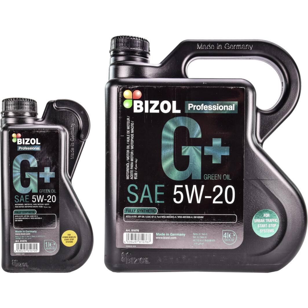 Моторное масло Bizol Green Oil+ 5W-20 на Fiat Regata