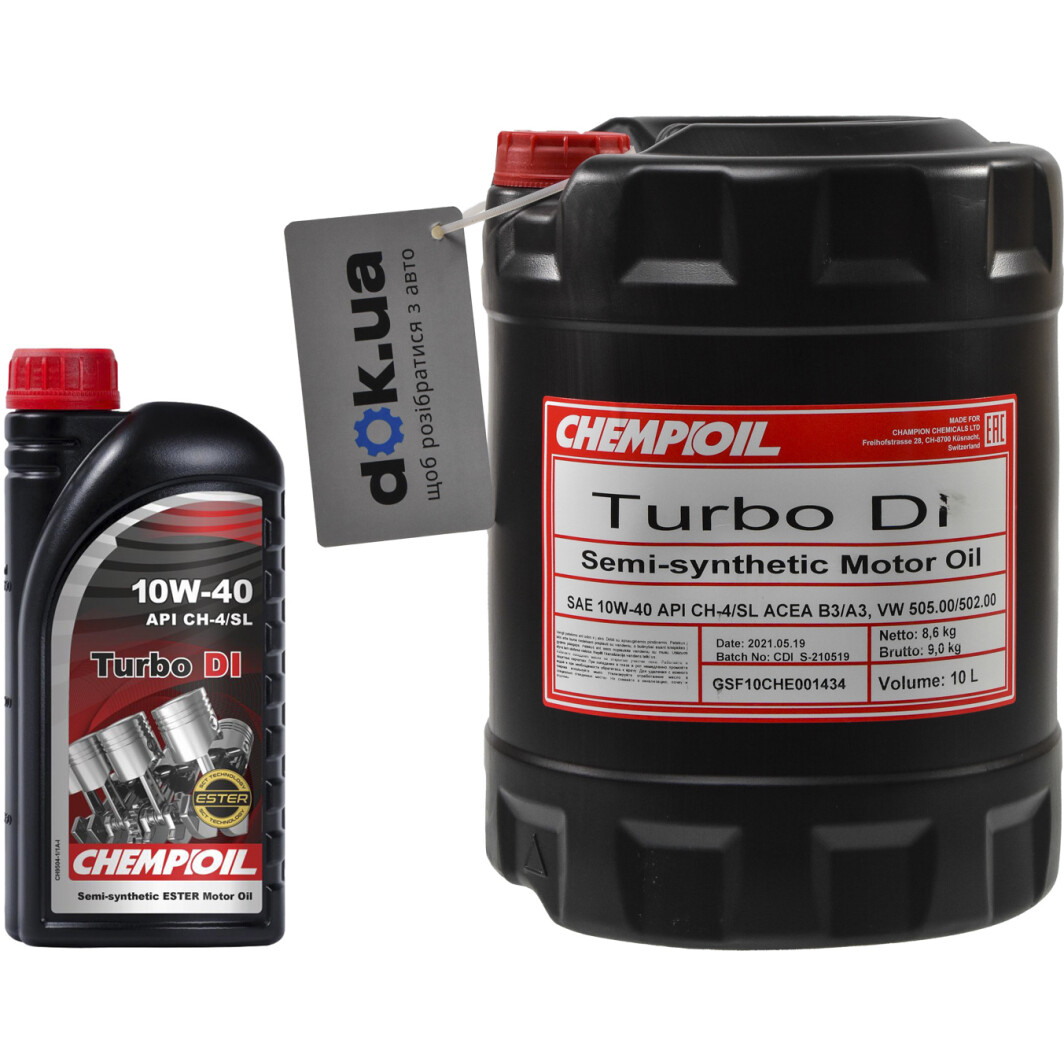 Моторна олива Chempioil Turbo DI 10W-40 на Citroen ZX