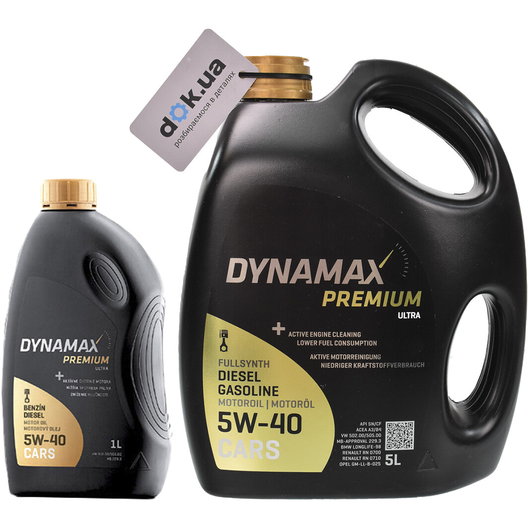 Моторна олива Dynamax Premium Ultra 5W-40 на Volkswagen CC
