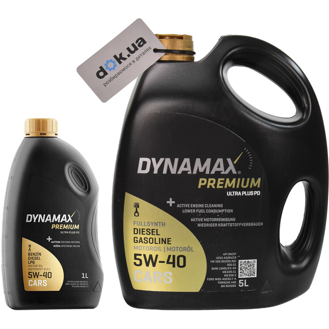 Моторна олива Dynamax Premium Ultra Plus PD 5W-40 на Chevrolet Astra