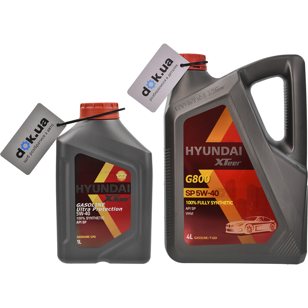 Hyundai XTeer Gasoline Ultra Protection 5W-40 (1 л, 4 л, 6 л) моторное ...