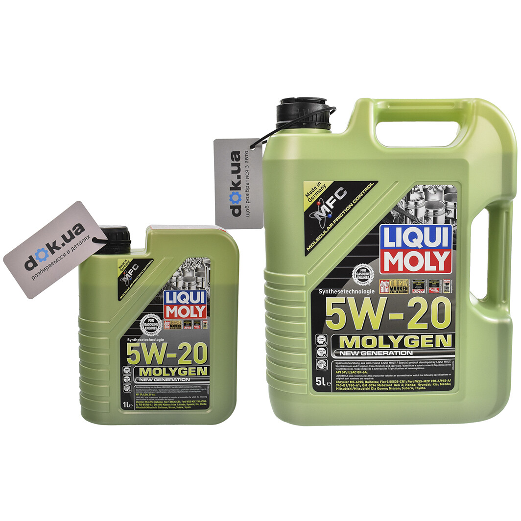 Моторное масло Liqui Moly Molygen New Generation 5W-20 на Toyota Auris