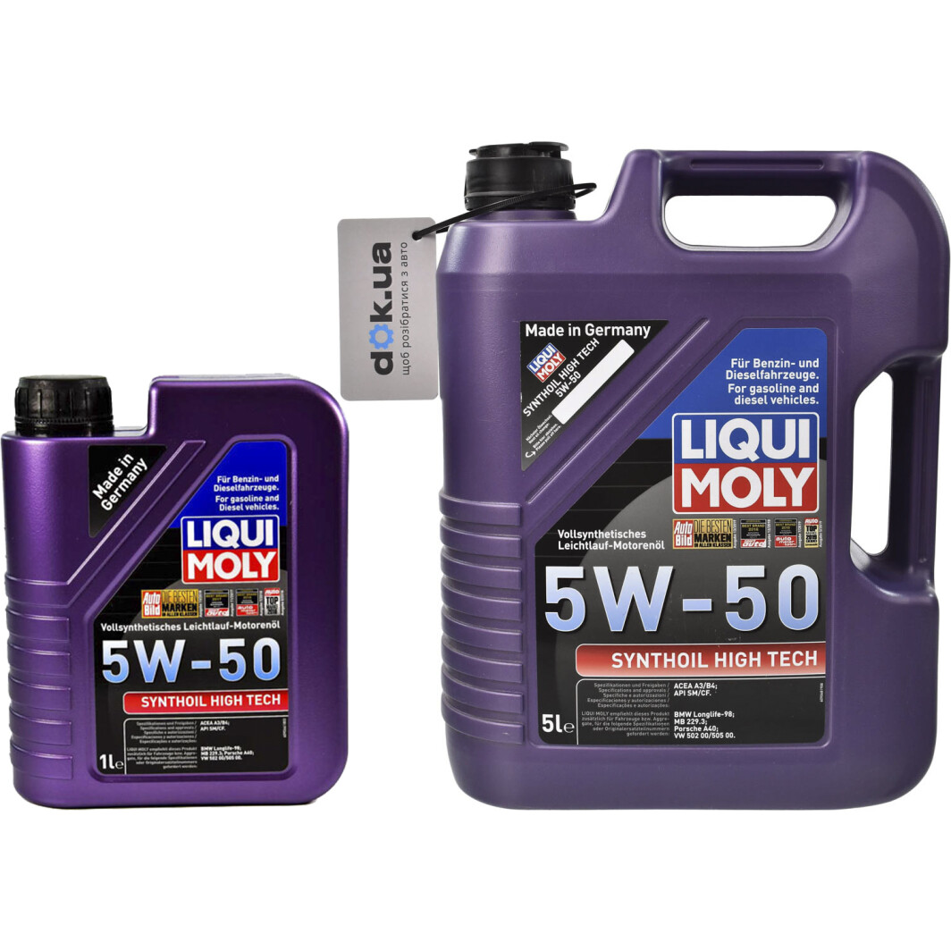 Моторное масло Liqui Moly Synthoil High Tech 5W-50 на Ford Orion