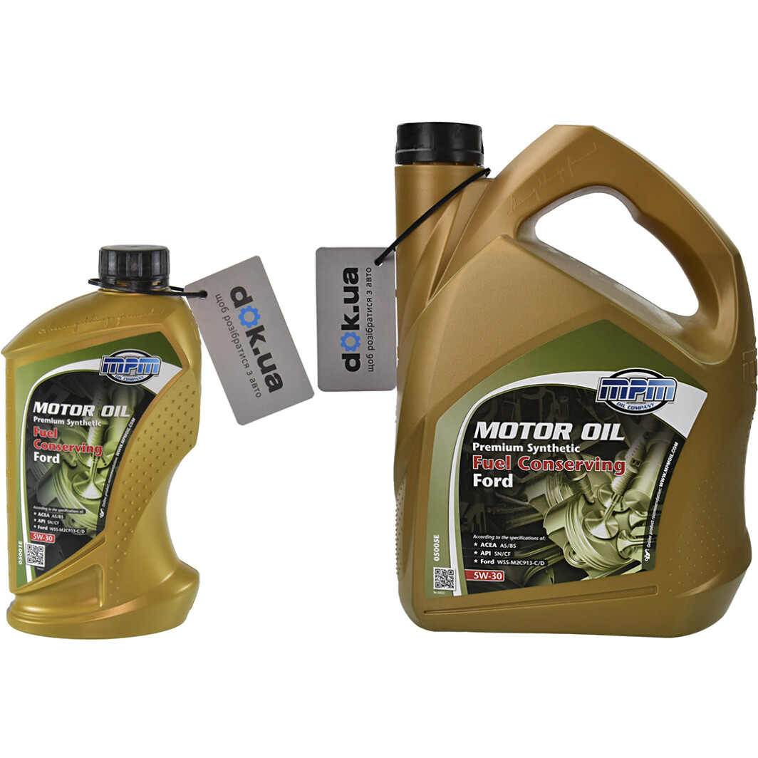 Моторна олива MPM Premium Synthetic Fuel Conserving Ford 5W-30 на Toyota Prius