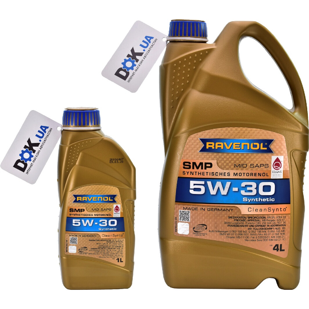 Моторное масло Ravenol SMP 5W-30 на Renault Laguna