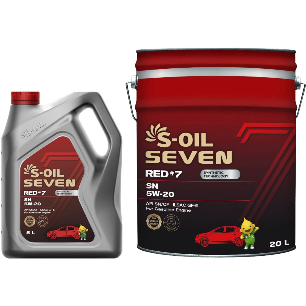 Моторна олива S-Oil Seven Red #7 SN 5W-20 на Fiat Cinquecento