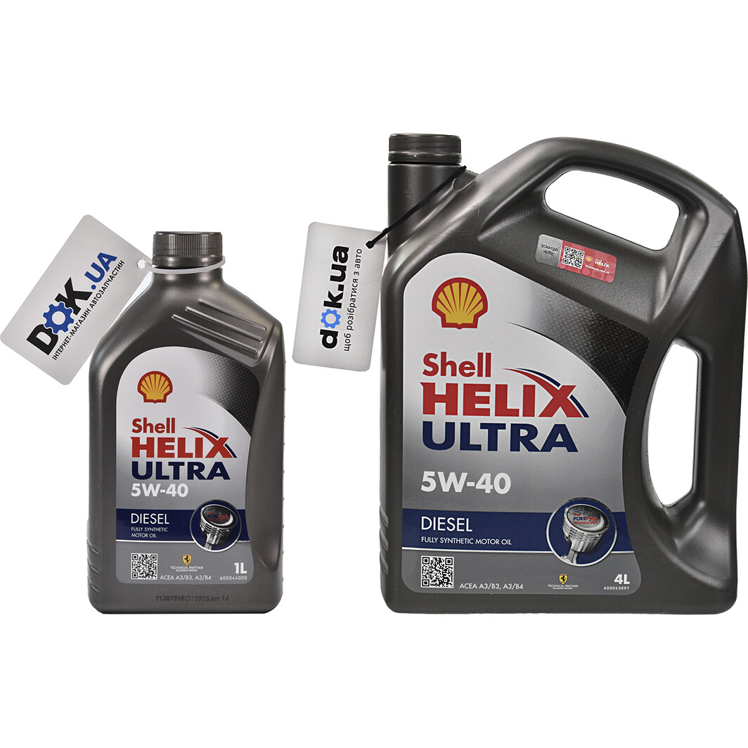 Моторна олива Shell Helix Diesel Ultra 5W-40 на Nissan NV200