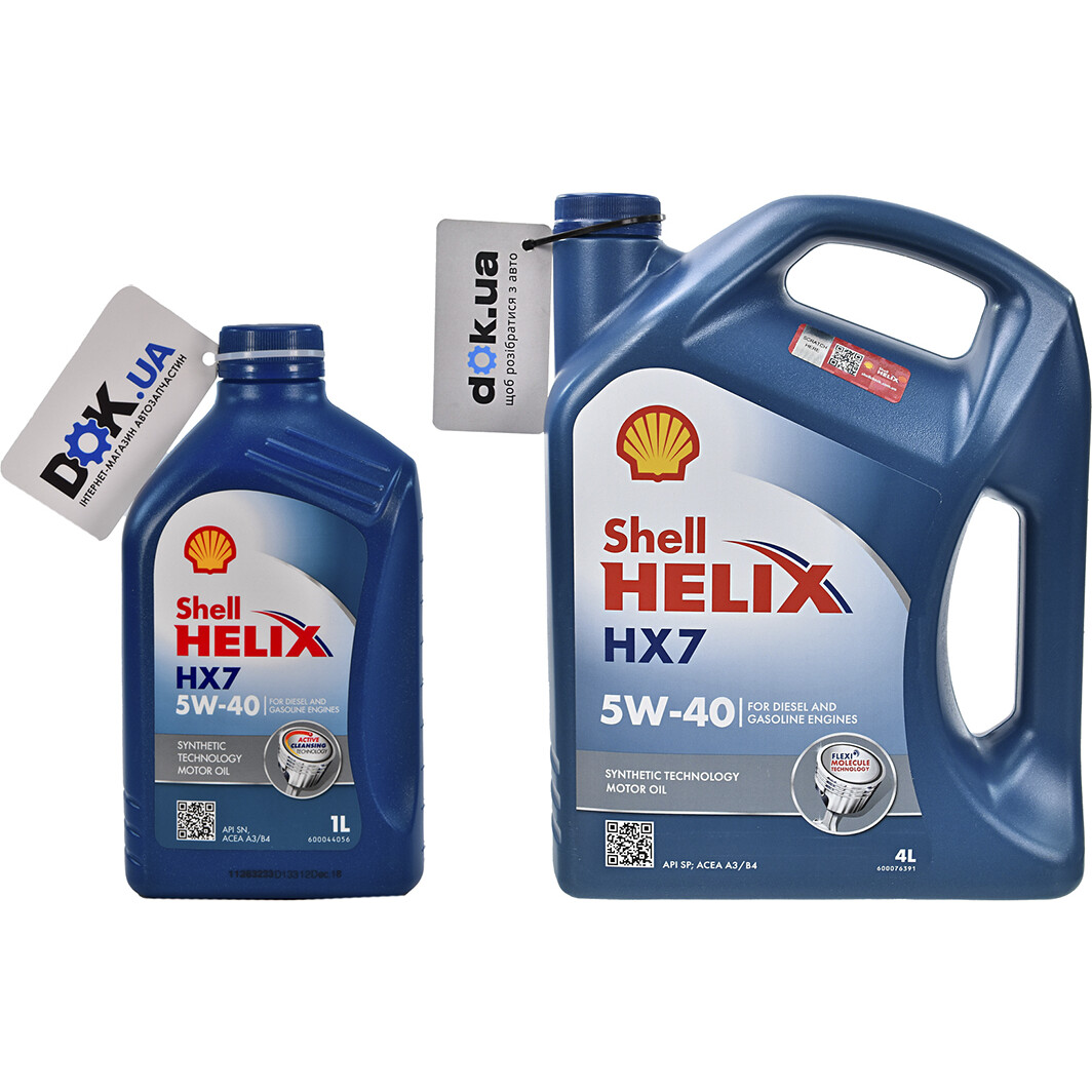 Моторна олива Shell Helix HX7 5W-40 на Chevrolet Evanda