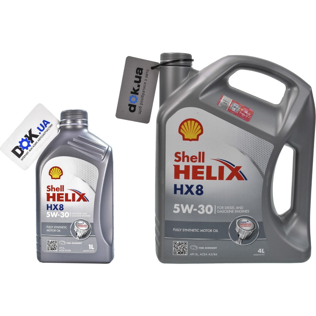 Моторное масло Shell Helix HX8 5W-30 на Skoda Roomster
