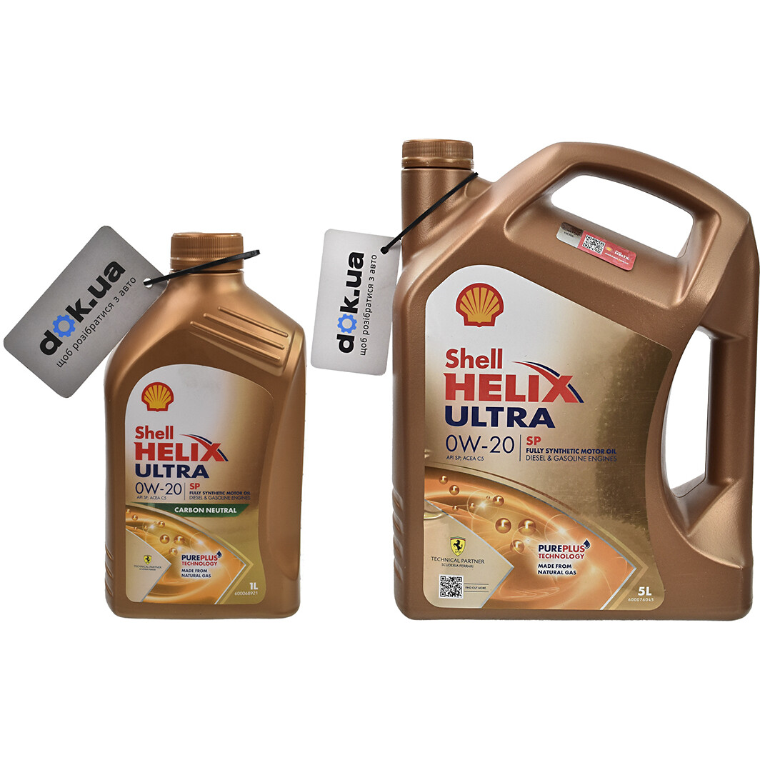 Моторна олива Shell Helix Ultra SP 0W-20 на Mitsubishi L200