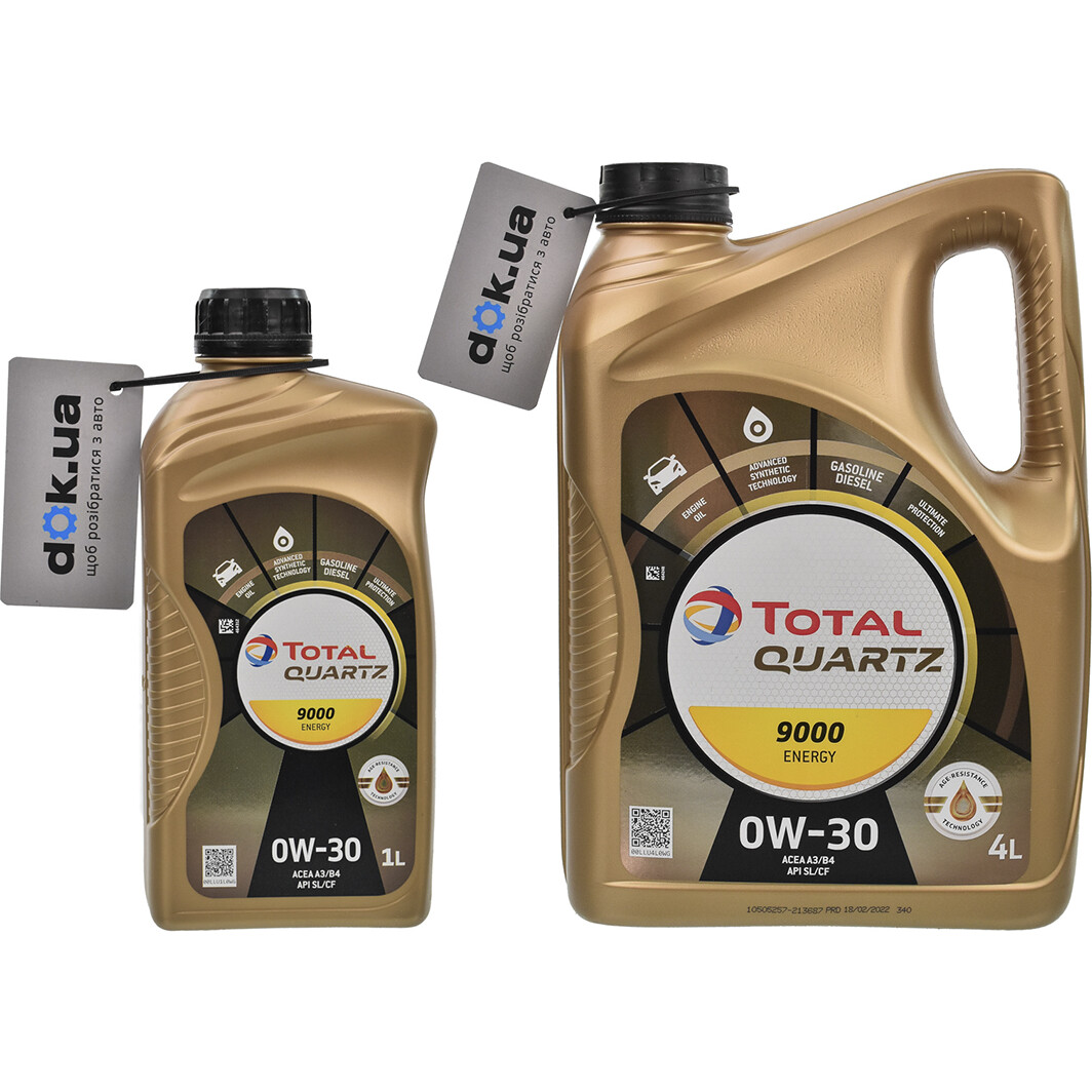 Моторное масло Total Quartz 9000 Energy 0W-30 на Hyundai Accent