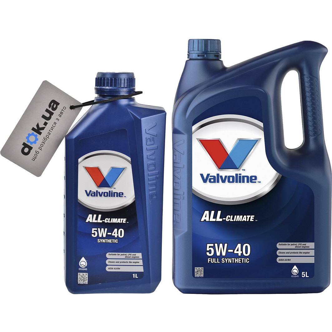 Моторна олива Valvoline All-Climate 5W-40 на Toyota Sprinter