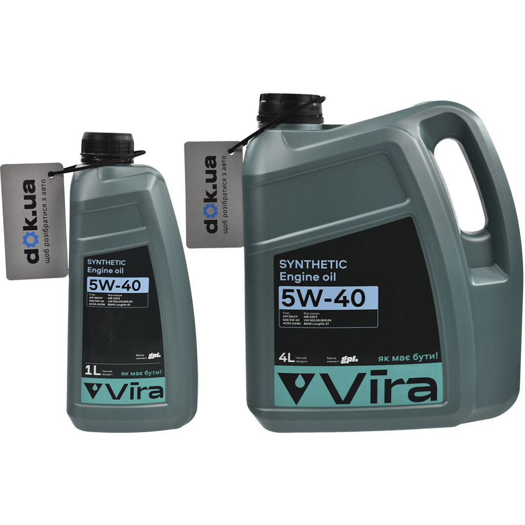 Моторна олива VIRA Synthetic 5W-40 на Renault 21