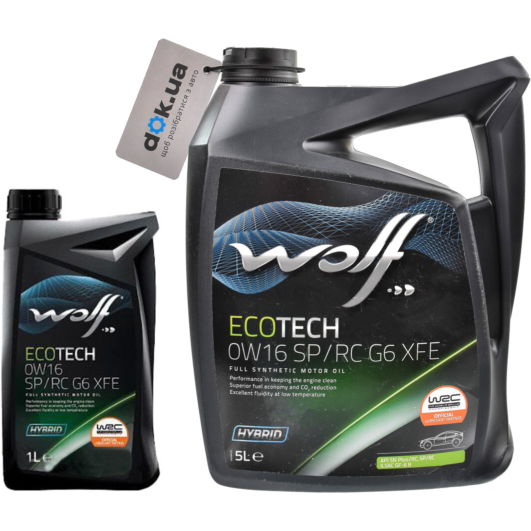 Моторна олива Wolf Ecotech SP/RC G6 XFE 0W-16 на Chevrolet Evanda