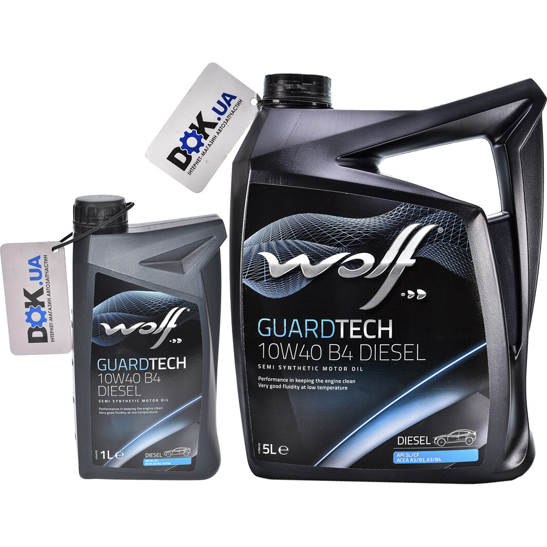 Моторна олива Wolf Guardtech B4 Diesel 10W-40 на Citroen Jumper