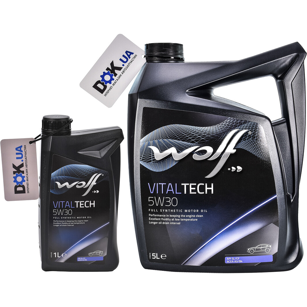 Wolf Vitaltech 5W-30 (1 л, 4 л, 5 л) моторна олива: купити автооливу в ...