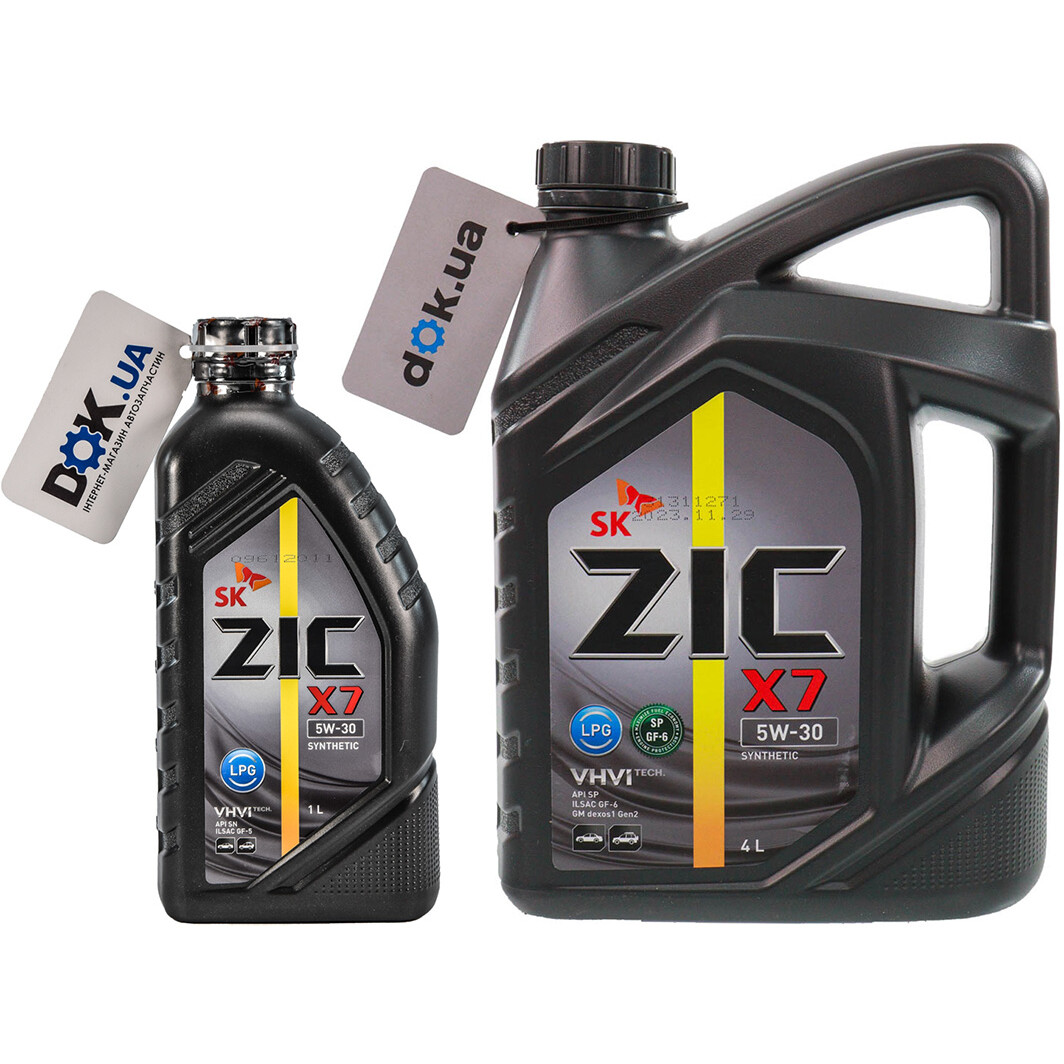 ZIC X7 LPG 5W-30 (1 л, 4 л) моторное масло: купить автомасло в