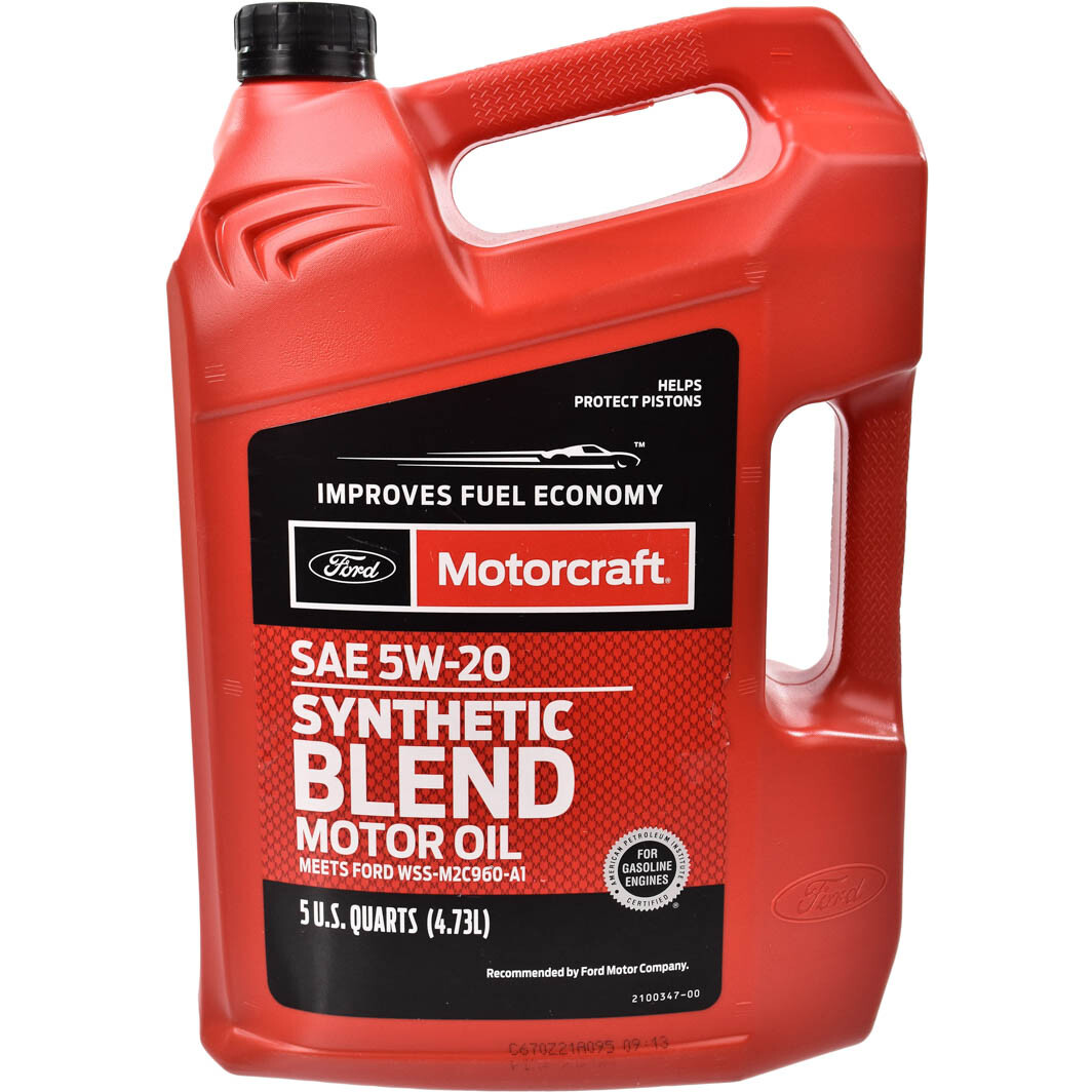 Моторное масло Ford Motorcraft Synthetic Blend Motor Oil 5W-20 4,73 л на Chevrolet Malibu
