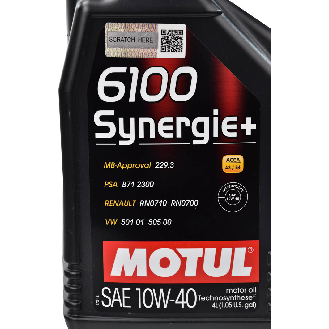 Моторное масло Motul 6100 Synergie+ 10W-40 4 л на Suzuki XL7