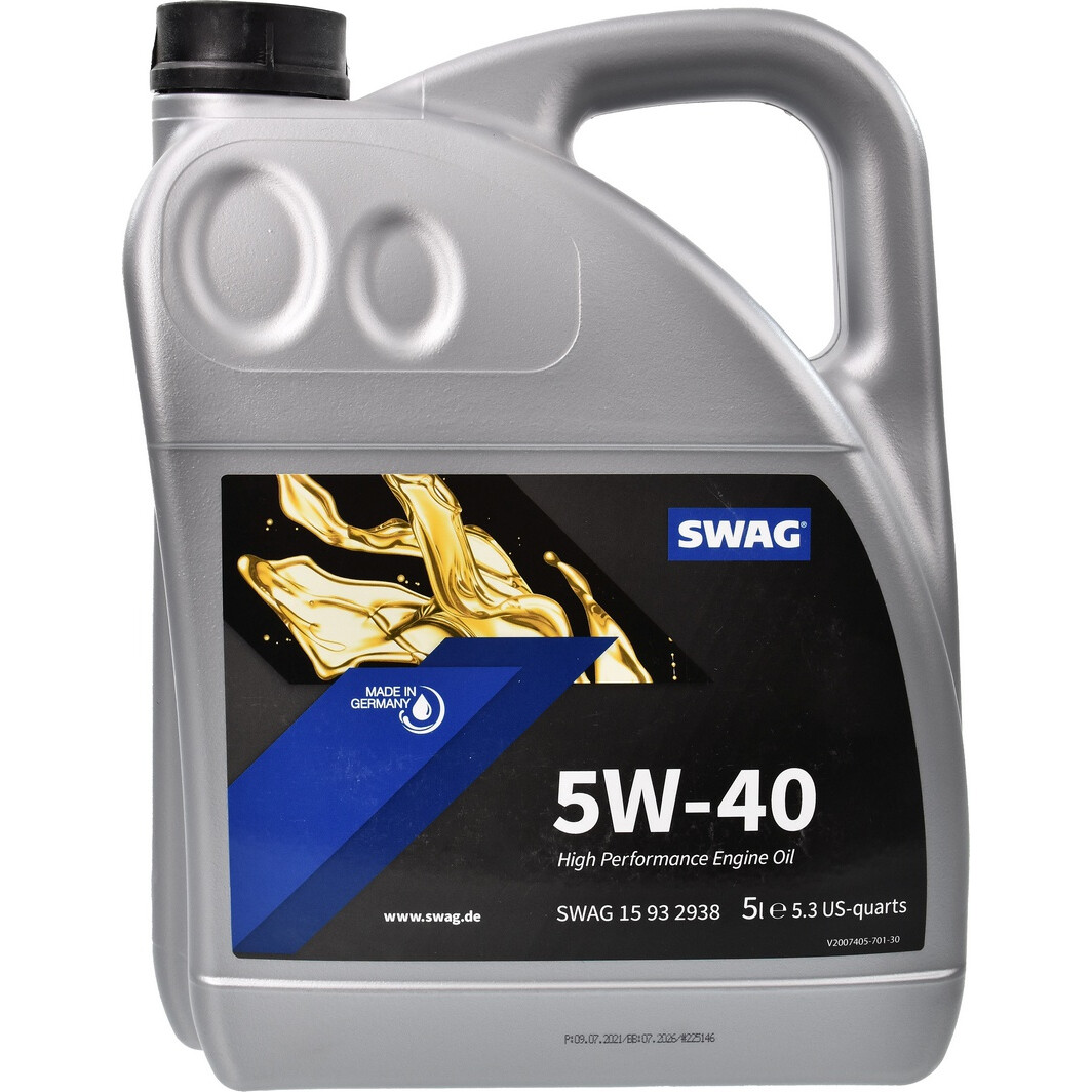 Моторное масло SWAG 5W-40 5 л на Renault 21
