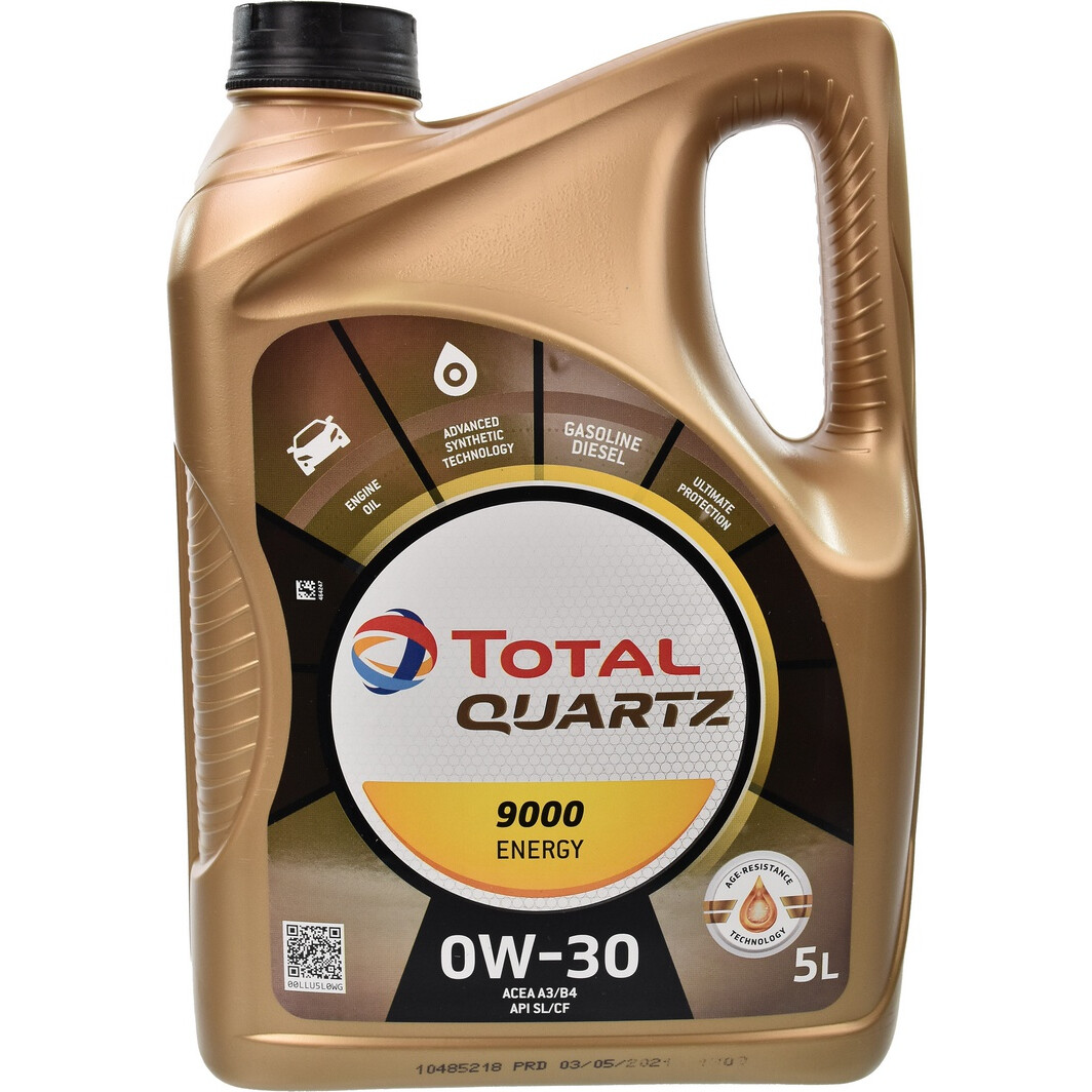 Моторное масло Total Quartz 9000 Energy 0W-30 5 л на Chevrolet Niva