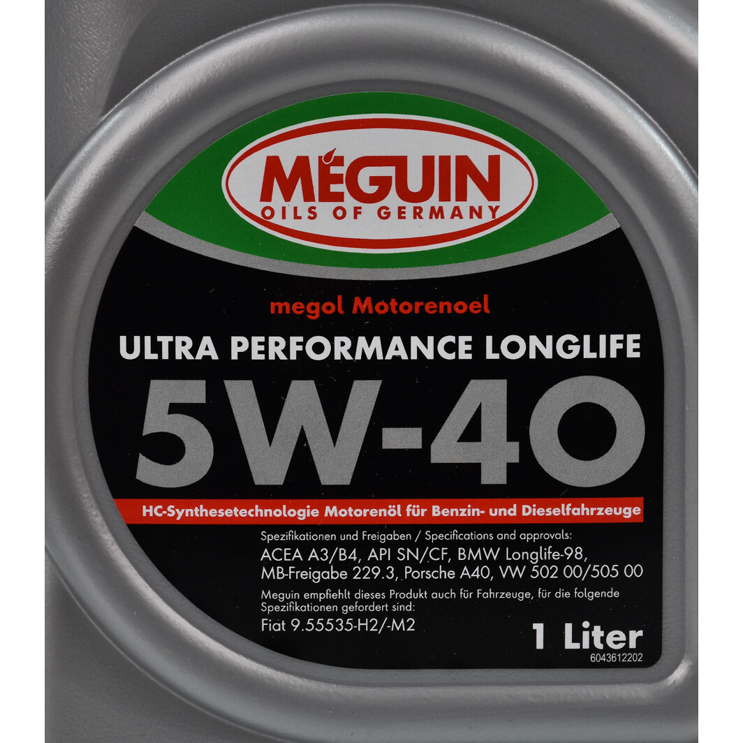 Моторное масло Meguin Ultra Performance Longlife 5W-40 1 л на Opel Tigra