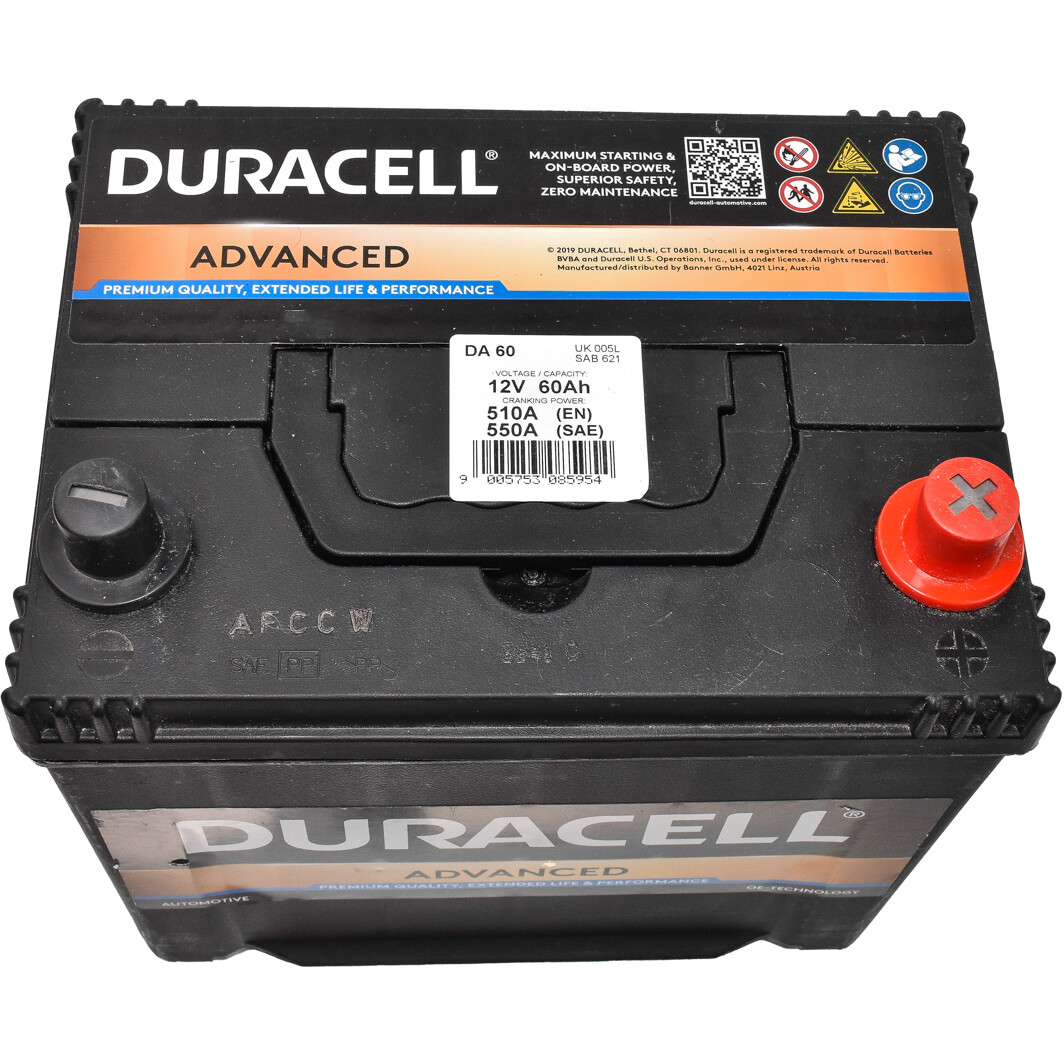 Акумулятор Duracell 6 CT-60-R Advanced DA60