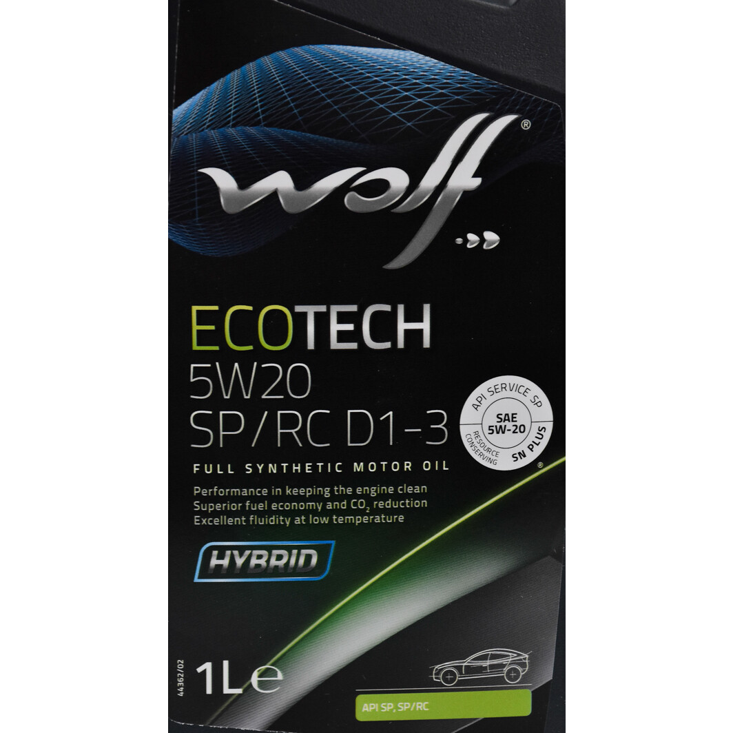 Моторна олива Wolf EcoTech SP/RC D1-3 5W-20 1 л на Nissan Vanette