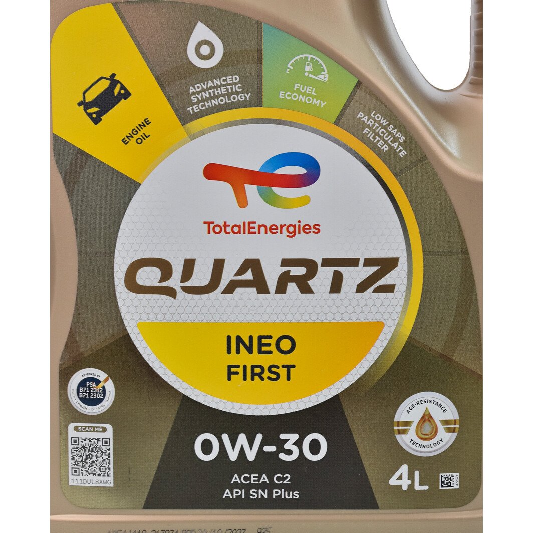 Моторное масло Total Quartz Ineo First 0W-30 4 л на Audi A5