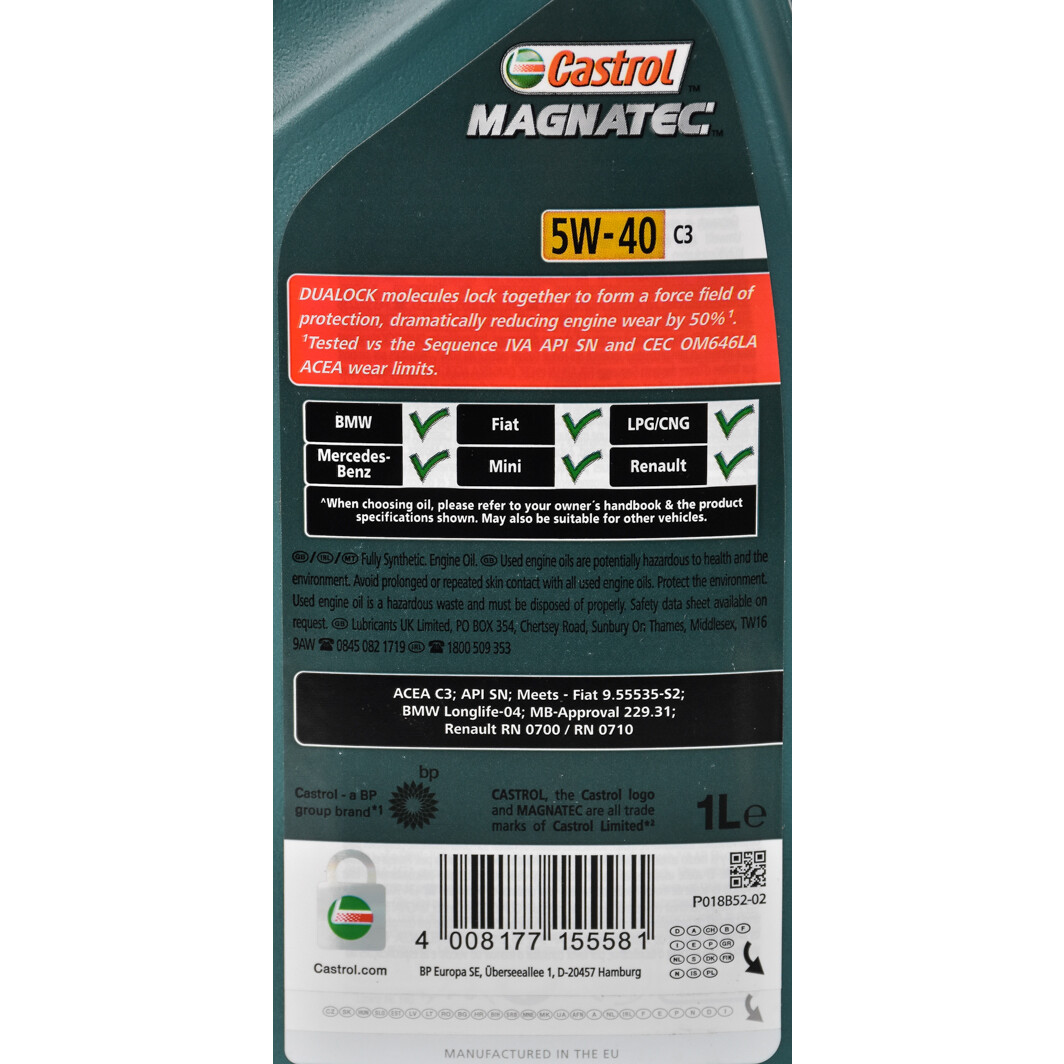 Моторное масло Castrol Magnatec C3 5W-40 1 л на Land Rover Discovery