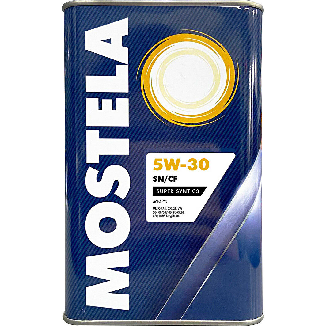 Моторное масло Mostela Super Synt C3 5W-30 0.946 л на Chevrolet Malibu
