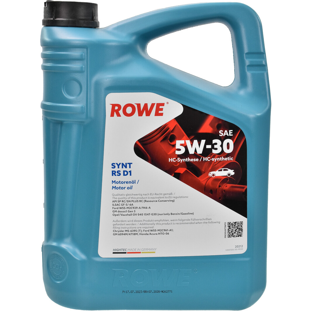 Моторное масло Rowe Synt RS D1 5W-30 5 л на Kia Retona
