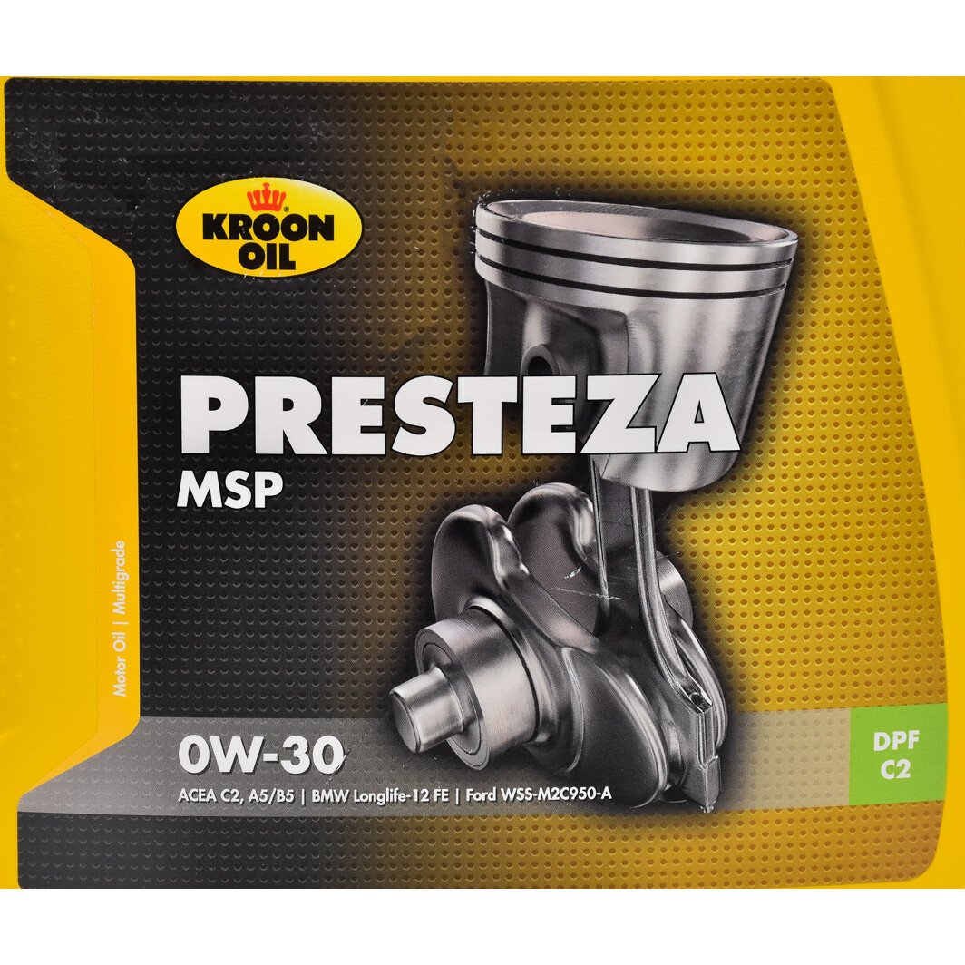 Моторна олива Kroon Oil Presteza MSP 0W-30 5 л на Mazda CX-9