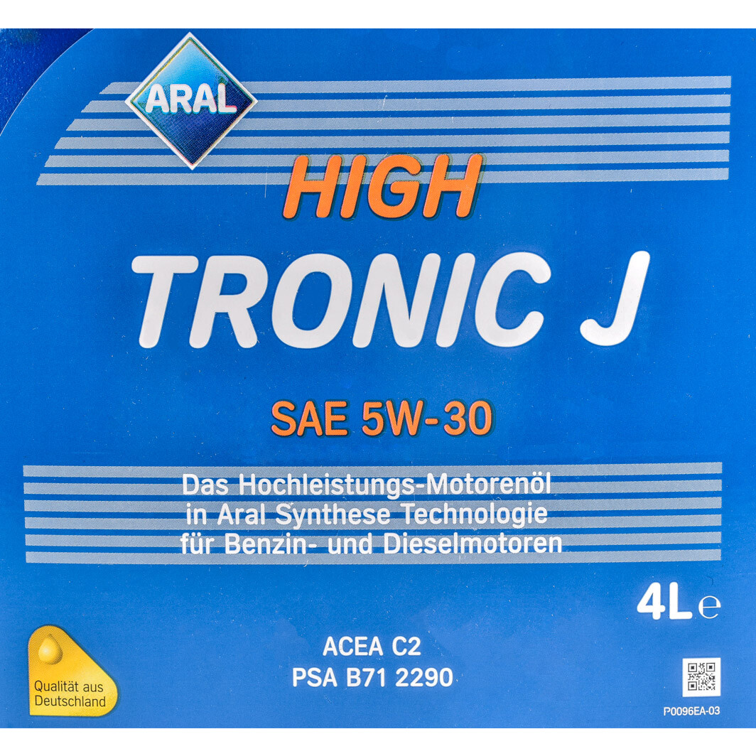 Моторное масло Aral HighTronic J 5W-30 4 л на Toyota Hilux