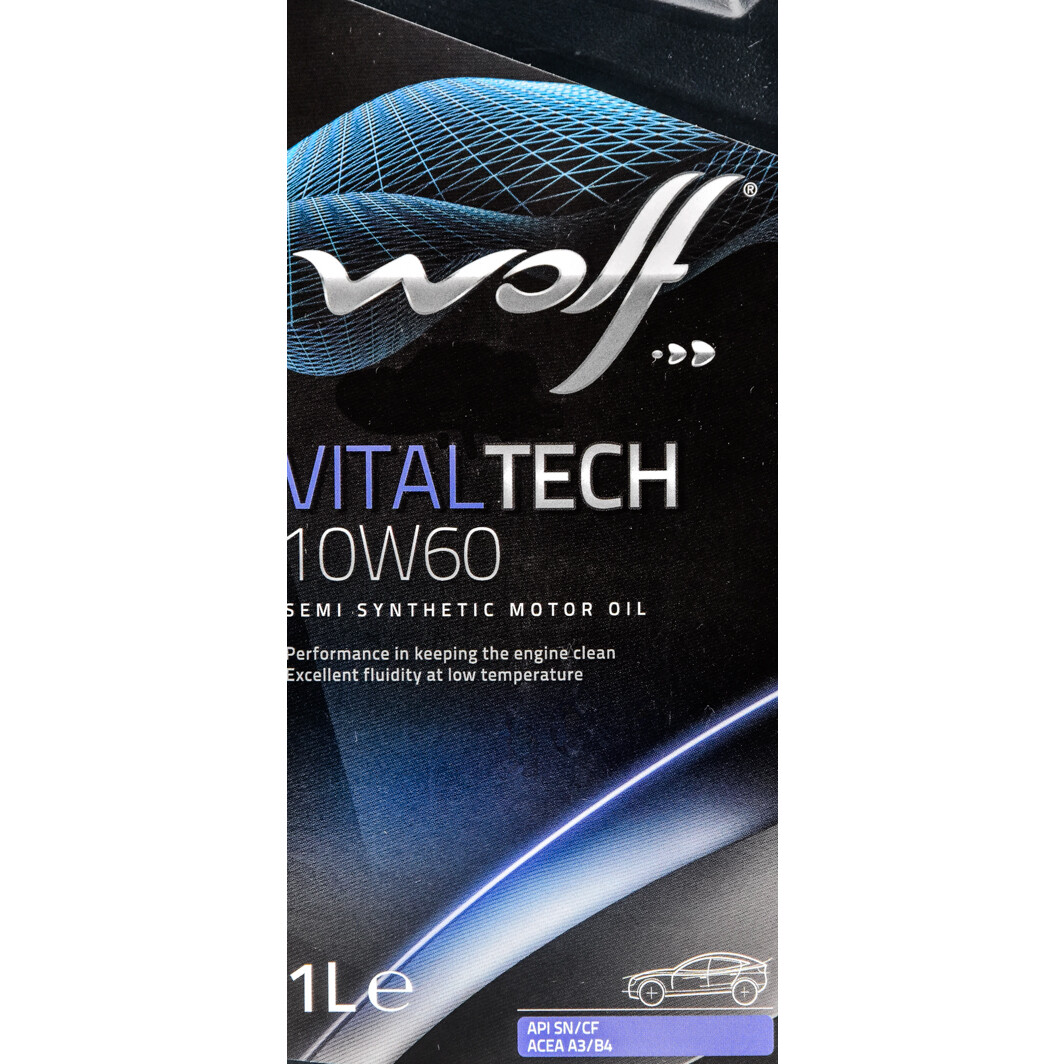 Моторна олива Wolf Vitaltech 10W-60 1 л на Opel GT