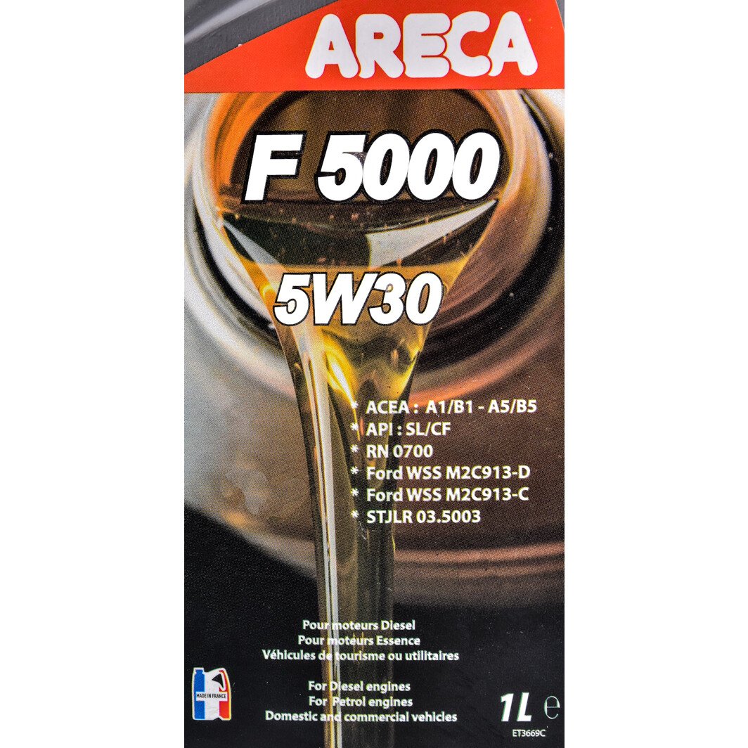 Моторное масло Areca F5000 5W-30 1 л на Renault Fluence