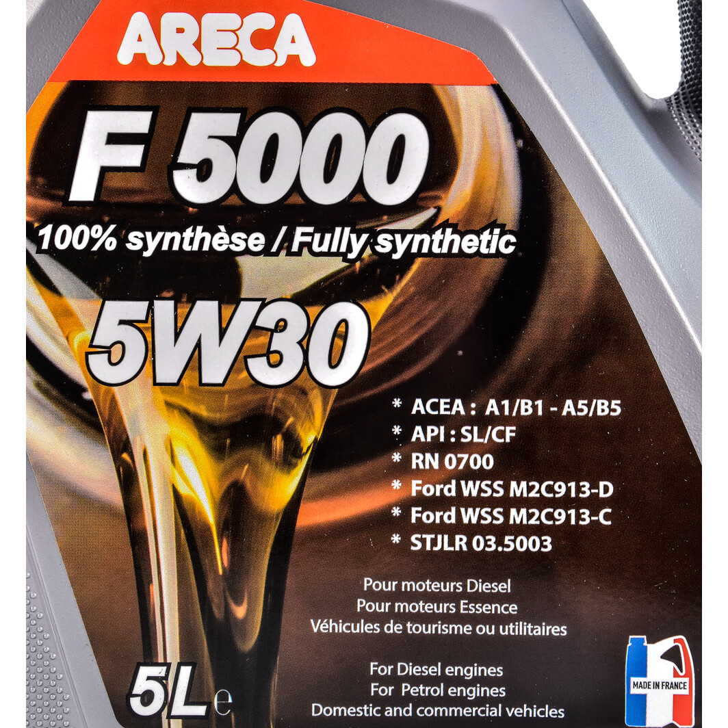 Моторное масло Areca F5000 5W-30 5 л на Renault Fluence
