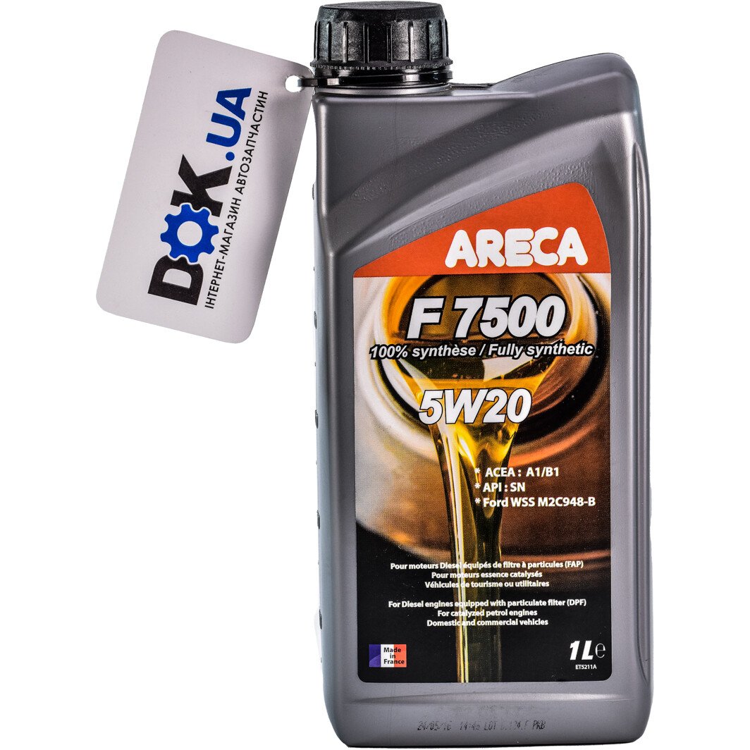 Areca F7500 5W-20 (1 л) моторное масло 1 л